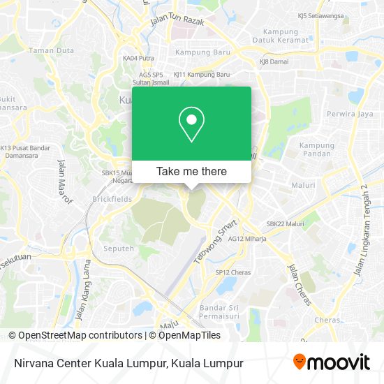 Peta Nirvana Center Kuala Lumpur