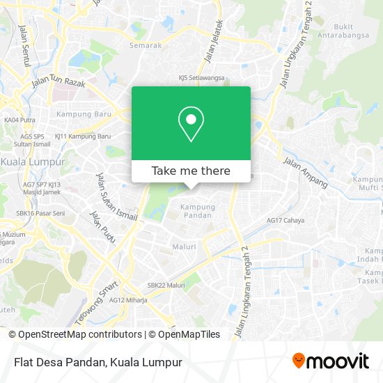 Flat Desa Pandan map