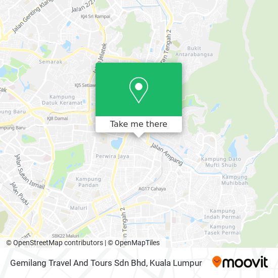 Peta Gemilang Travel And Tours Sdn Bhd