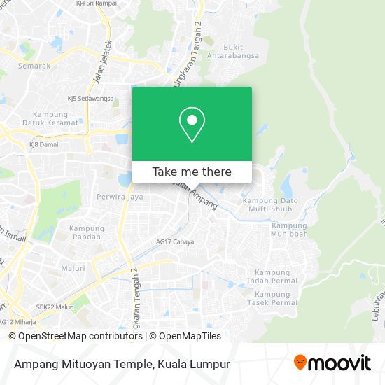 Ampang Mituoyan Temple map