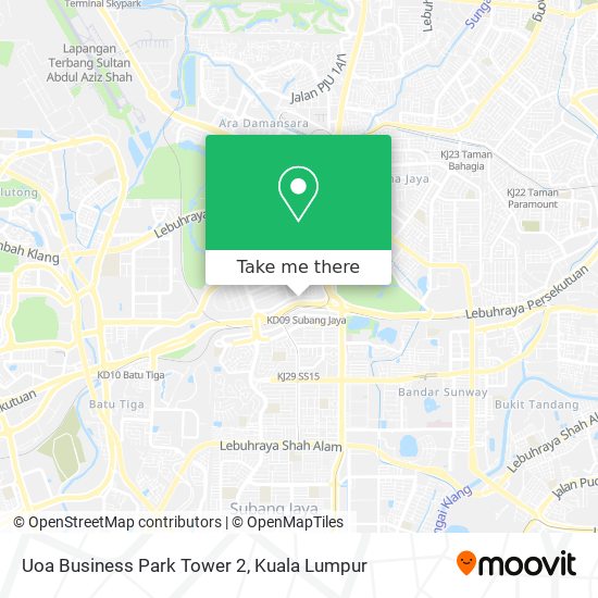 Uoa Business Park Tower 2 map