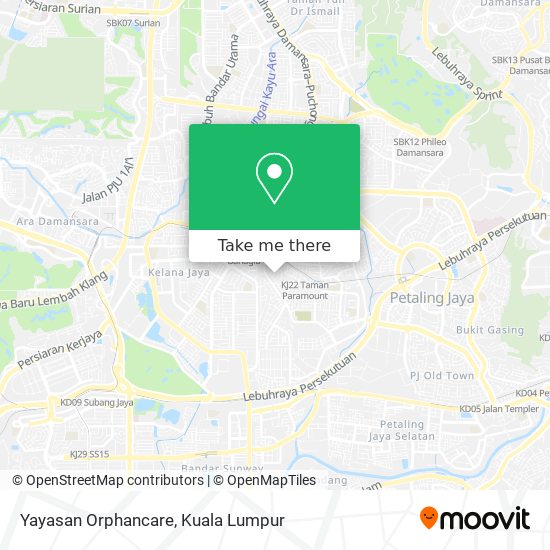 Peta Yayasan Orphancare