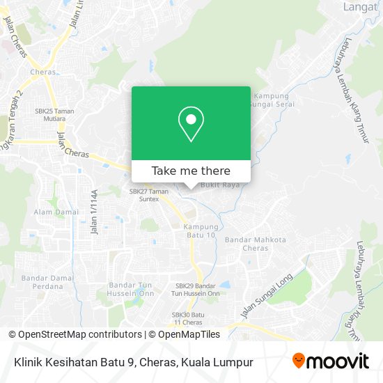 Klinik Kesihatan Batu 9, Cheras map