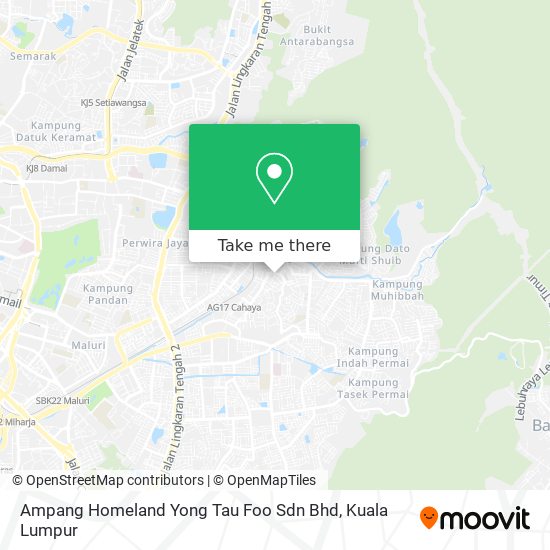 Peta Ampang Homeland Yong Tau Foo Sdn Bhd