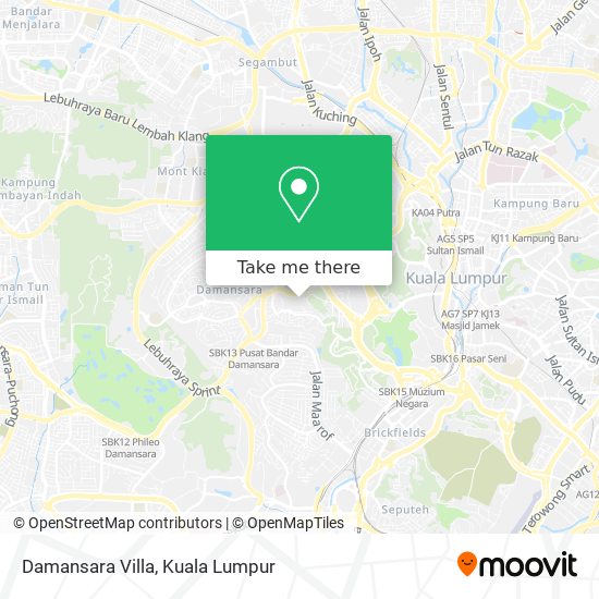 Damansara Villa map