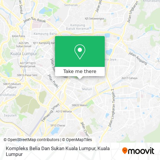 Kompleks Belia Dan Sukan Kuala Lumpur map