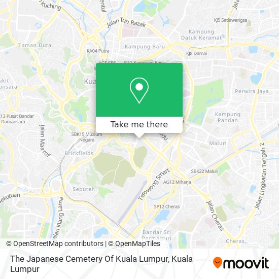 The Japanese Cemetery Of Kuala Lumpur map