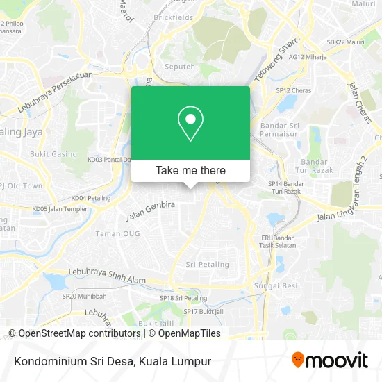 Kondominium Sri Desa map