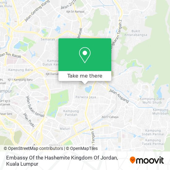 Embassy Of the Hashemite Kingdom Of Jordan map