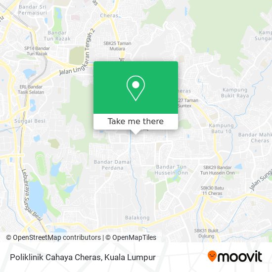 Poliklinik Cahaya Cheras map