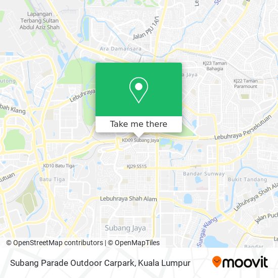 Subang Parade Outdoor Carpark map