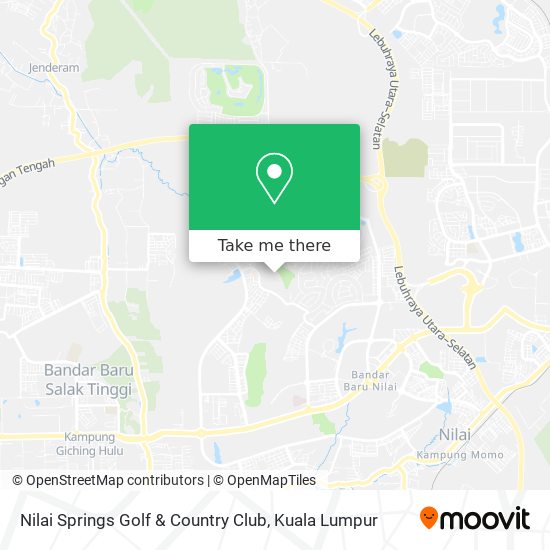 Nilai Springs Golf & Country Club map