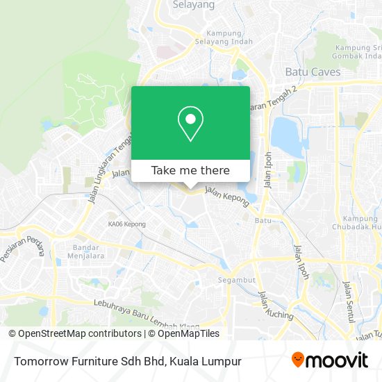 Peta Tomorrow Furniture Sdh Bhd