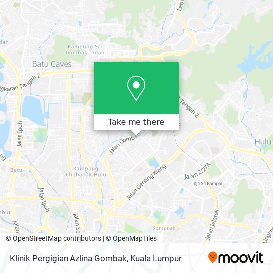 Peta Klinik Pergigian Azlina Gombak