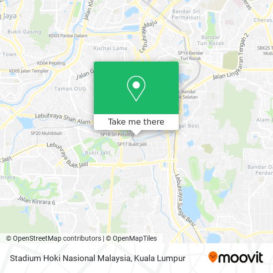Peta Stadium Hoki Nasional Malaysia