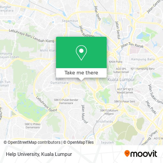 Help University map