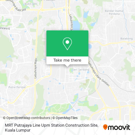 MRT Putrajaya Line Upm Station Construction Site map