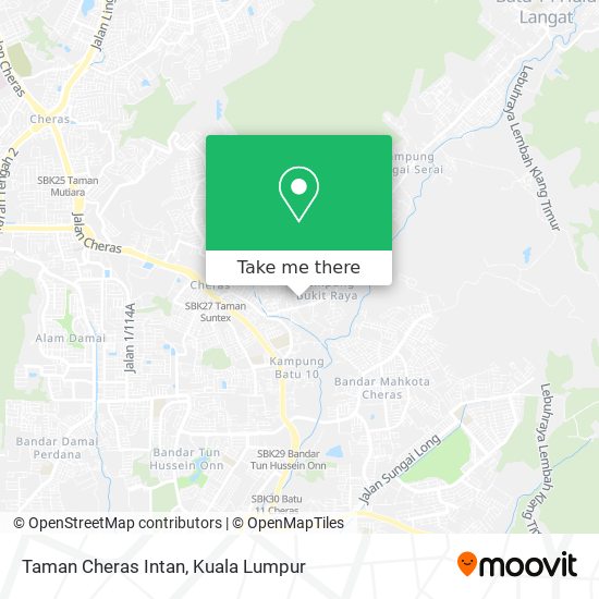 Taman Cheras Intan map