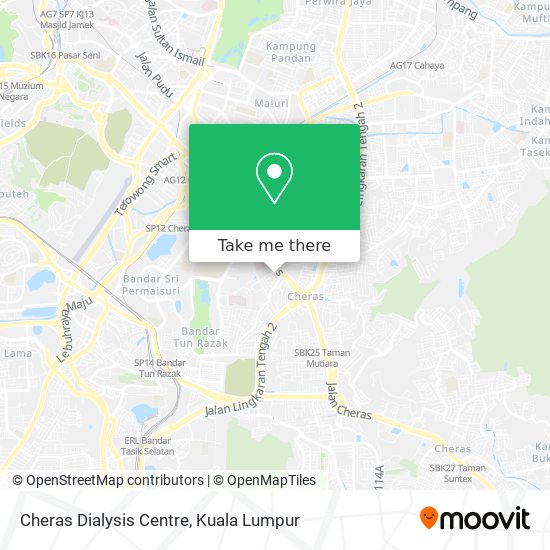Cheras Dialysis Centre map