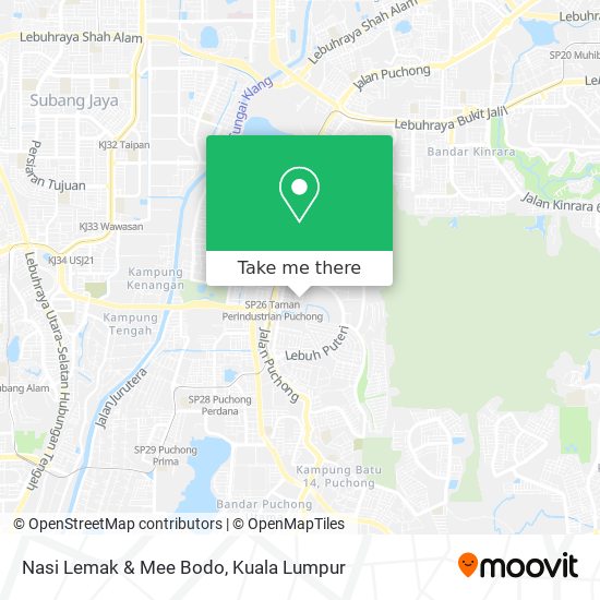 Nasi Lemak & Mee Bodo map