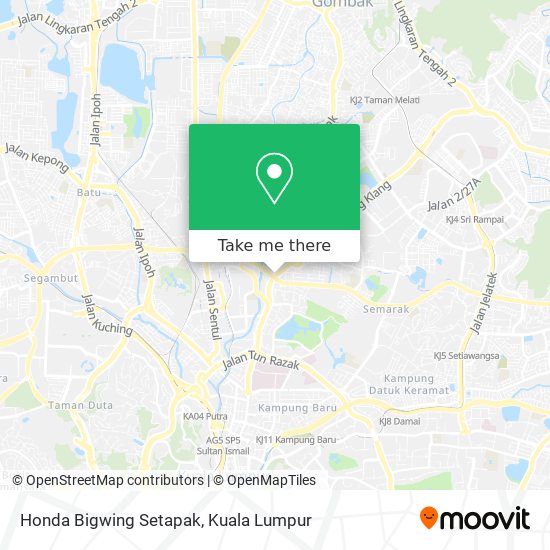 Honda Bigwing Setapak map