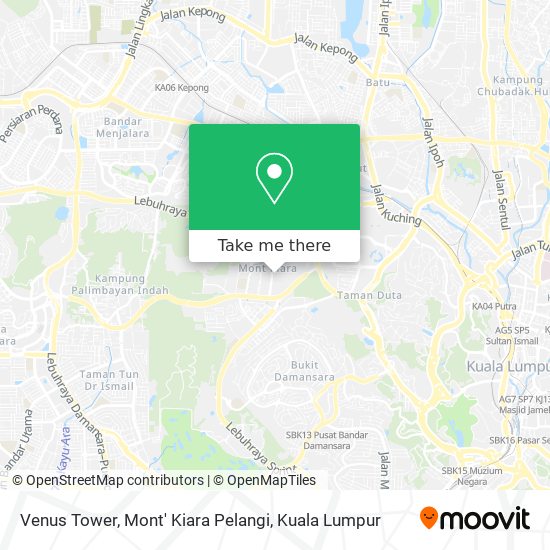 Venus Tower, Mont' Kiara Pelangi map