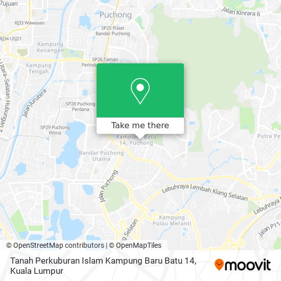 Peta Tanah Perkuburan Islam Kampung Baru Batu 14