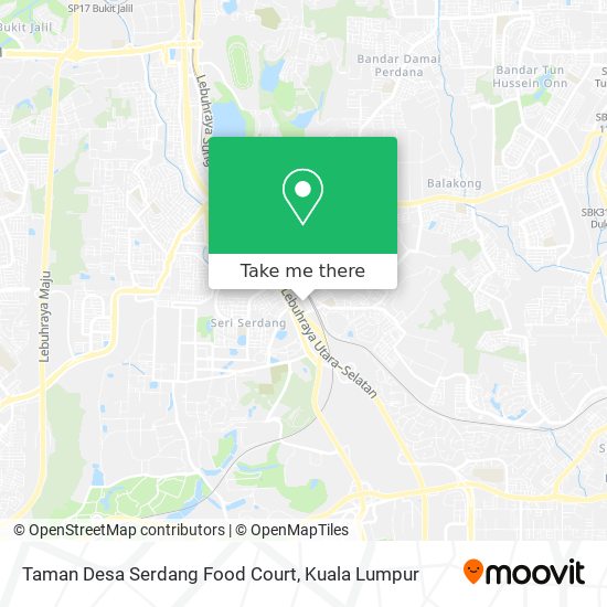 Taman Desa Serdang Food Court map