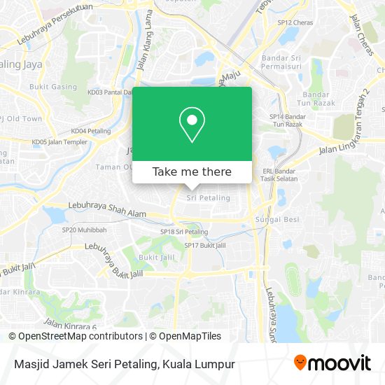 Masjid Jamek Seri Petaling map