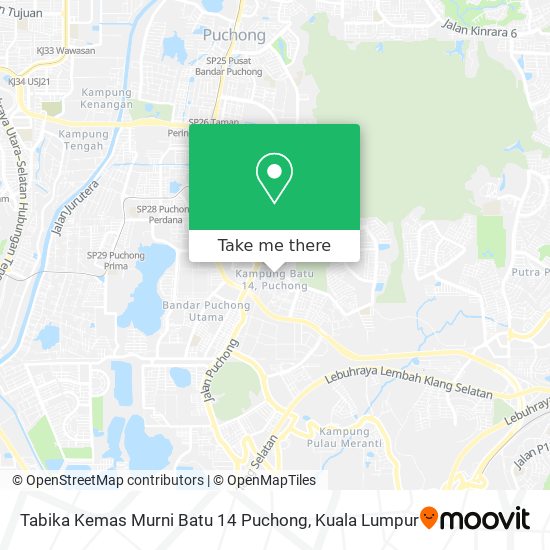 Tabika Kemas Murni Batu 14 Puchong map