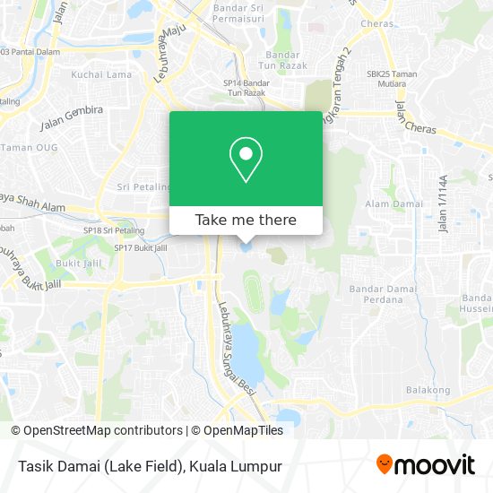 Tasik Damai (Lake Field) map