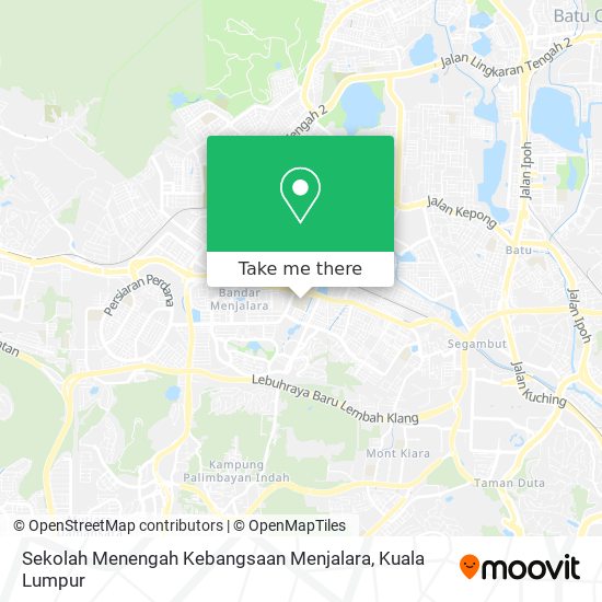 Peta Sekolah Menengah Kebangsaan Menjalara