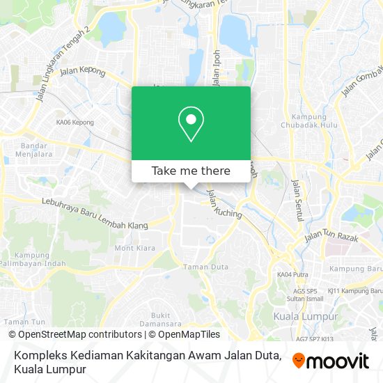 Kompleks Kediaman Kakitangan Awam Jalan Duta map