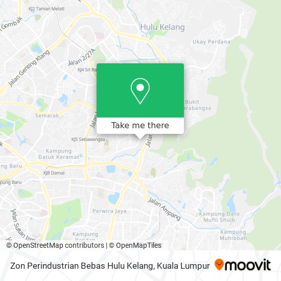 Zon Perindustrian Bebas Hulu Kelang map