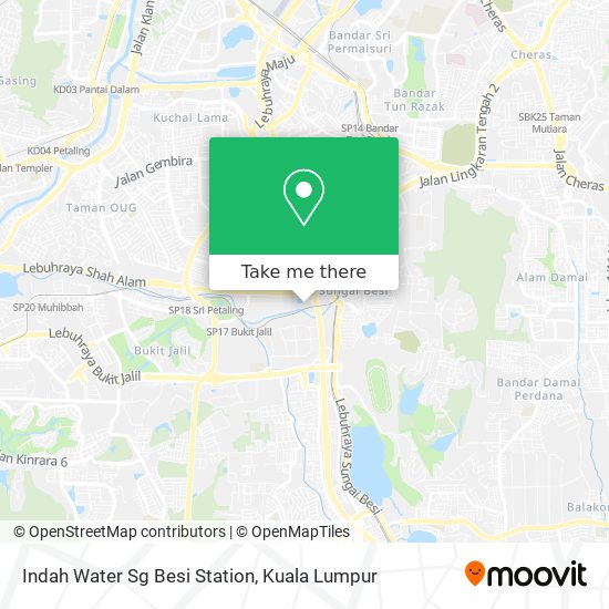 Peta Indah Water Sg Besi Station