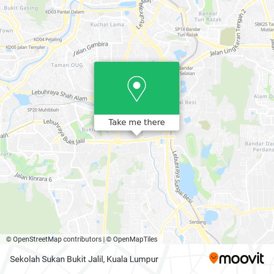 Sekolah Sukan Bukit Jalil map