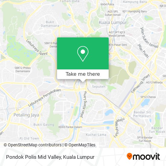 Pondok Polis Mid Valley map