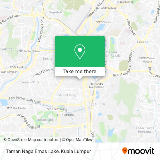 Taman Naga Emas Lake map