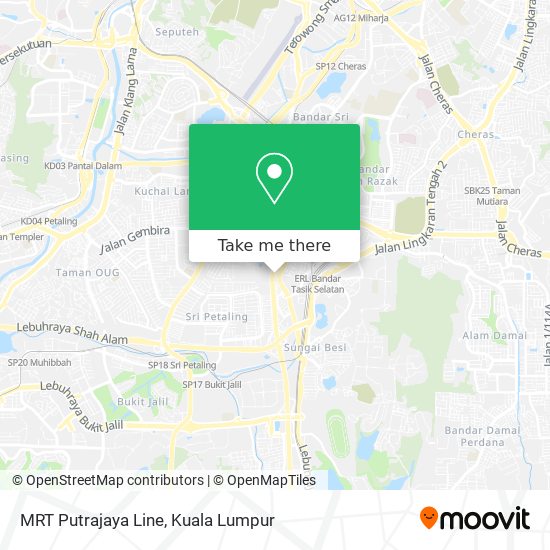 MRT Putrajaya Line map