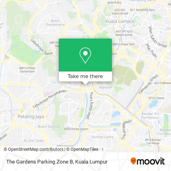 The Gardens Parking Zone B map