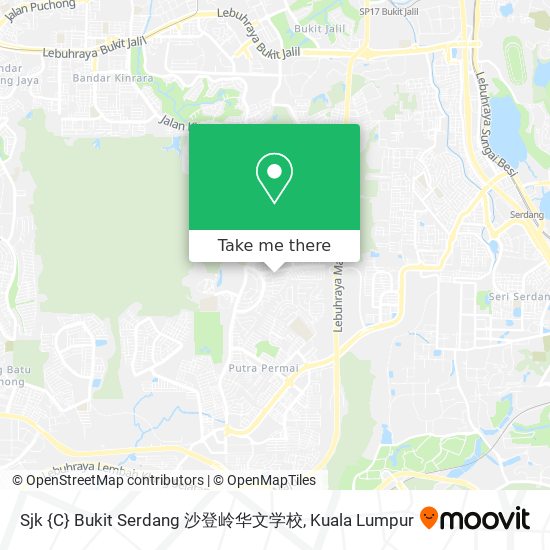 Peta Sjk {C} Bukit Serdang 沙登岭华文学校