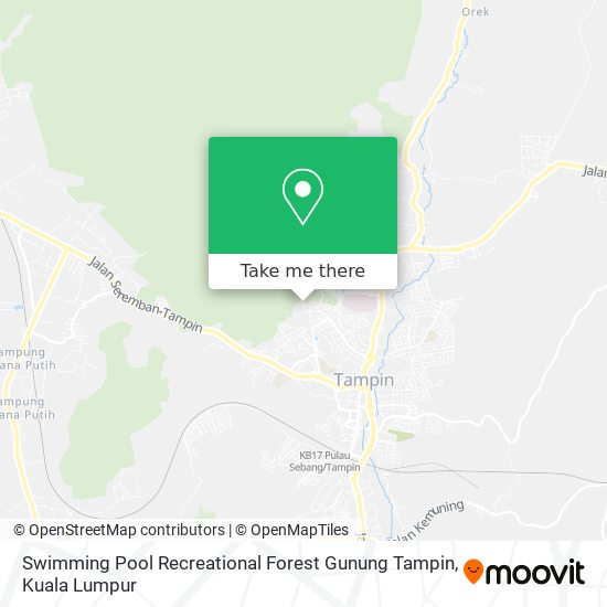 Peta Swimming Pool Recreational Forest Gunung Tampin