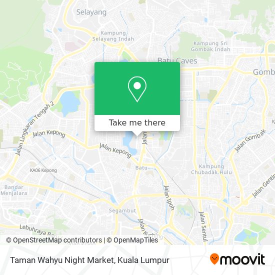 Taman Wahyu Night Market map