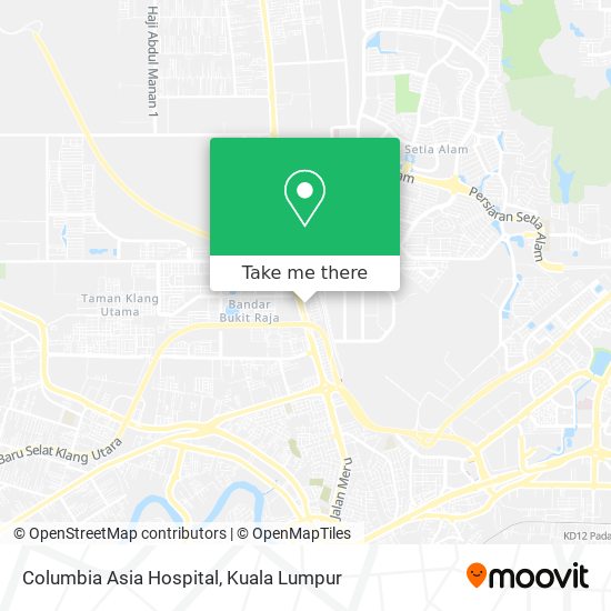 Columbia Asia Hospital map