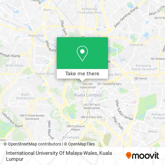 International University Of Malaya-Wales map