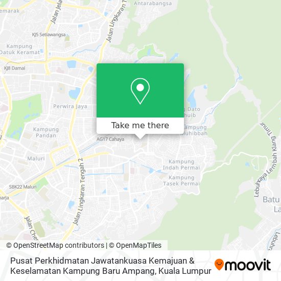 Peta Pusat Perkhidmatan Jawatankuasa Kemajuan & Keselamatan Kampung Baru Ampang