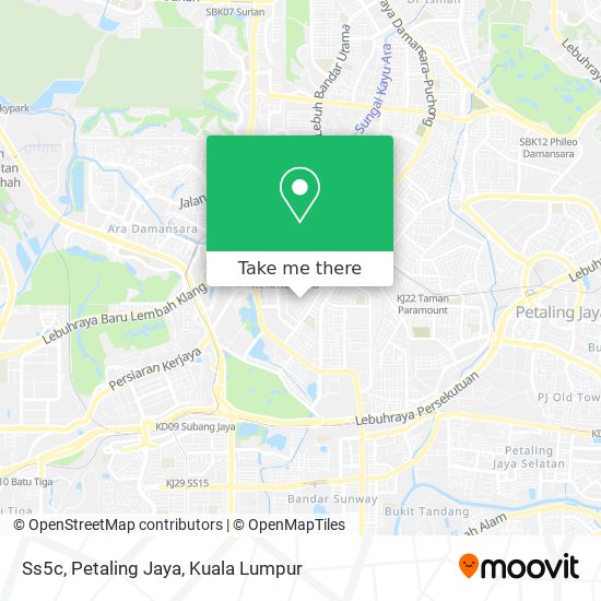 Ss5c, Petaling Jaya map