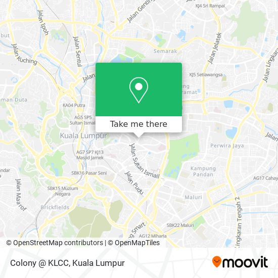 Colony @ KLCC map