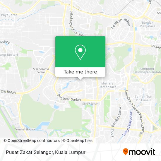 Pusat Zakat Selangor map