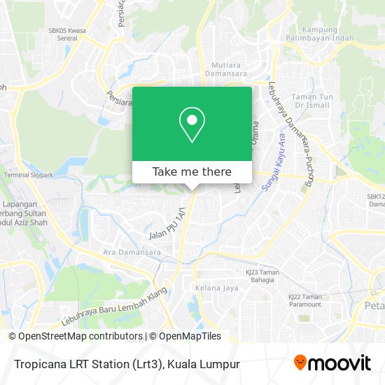 Tropicana LRT Station (Lrt3) map